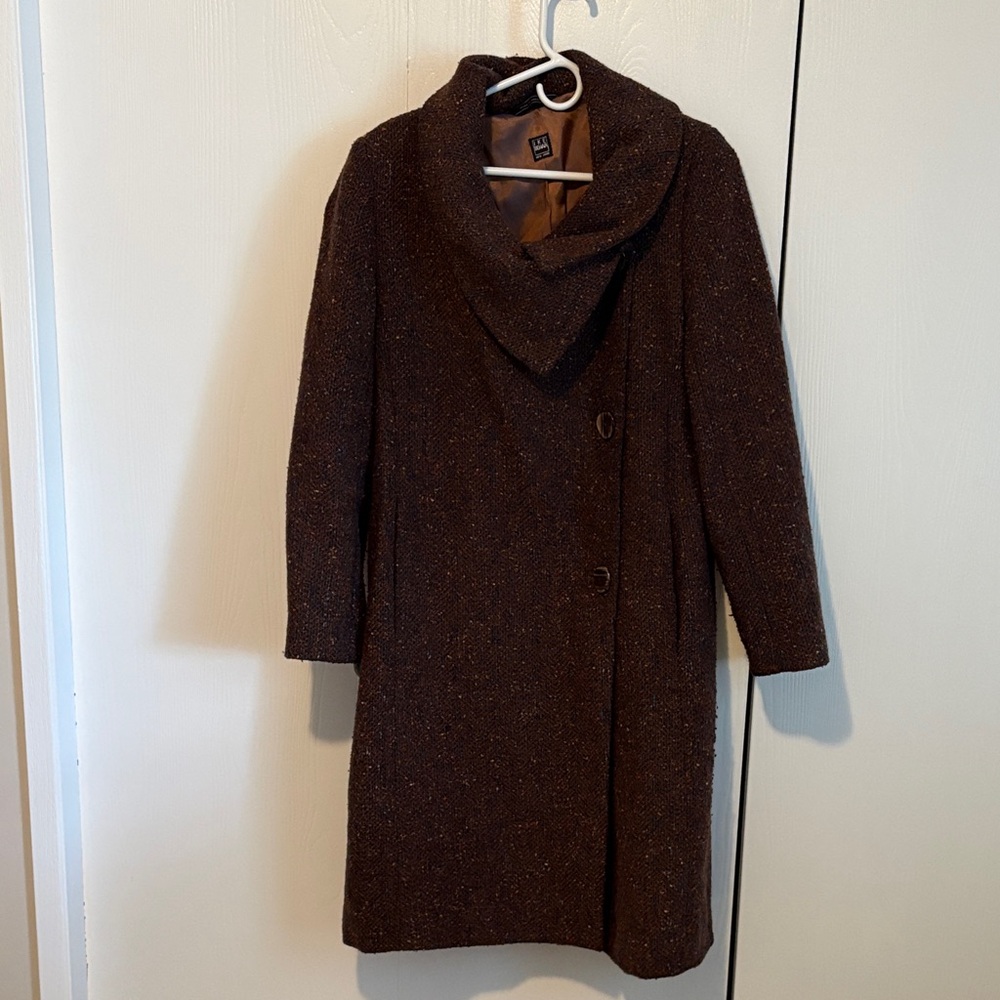Ike Behar Brown and Multicolor Coat